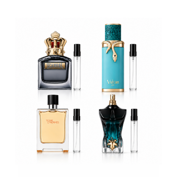 Pack Scandal Pour Homme 10ml & Le Beau 10ml & Terre d'Hermès 10ml & Vulcan Feu 10ml