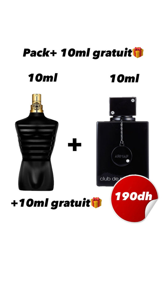 Pack le male le parfum/club de nuit