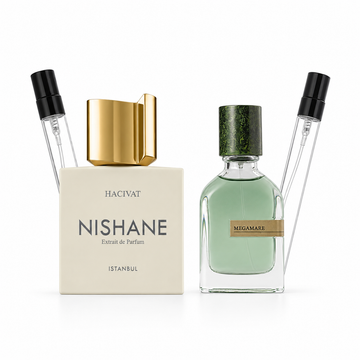 Pack Megamare Orto Parisi 5ml & nishane hacivat 5ml+ decant gratuit