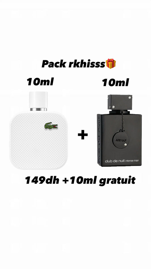 Pack lacoste blanc/club de nuit